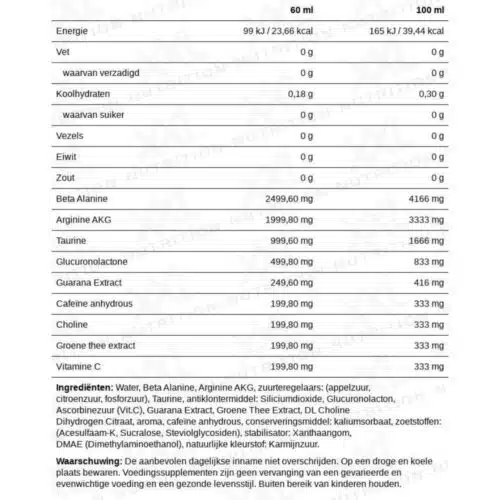 Venom pre workout shot