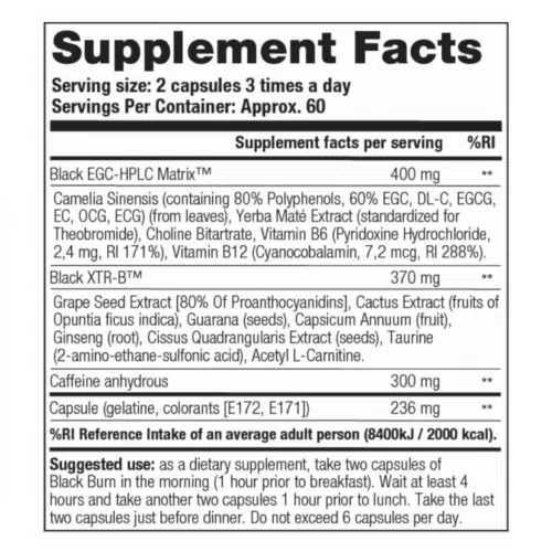 Stacker Fatburner Black Burn