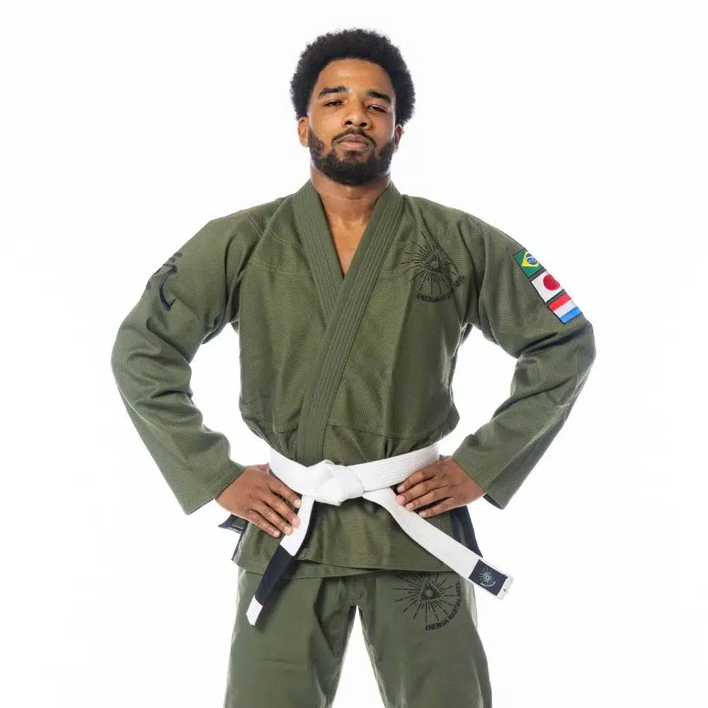 Energia fight wear bjj gi green