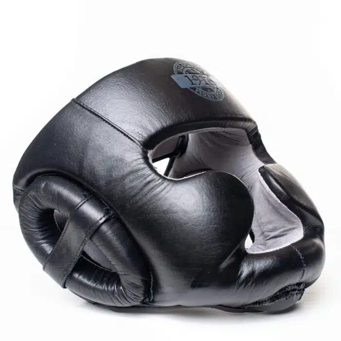 1916 Fight Gear Hoofdbeschermer Leer Zwart