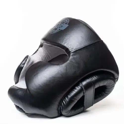 1916 Fight Gear Hoofdbeschermer Leer Zwart