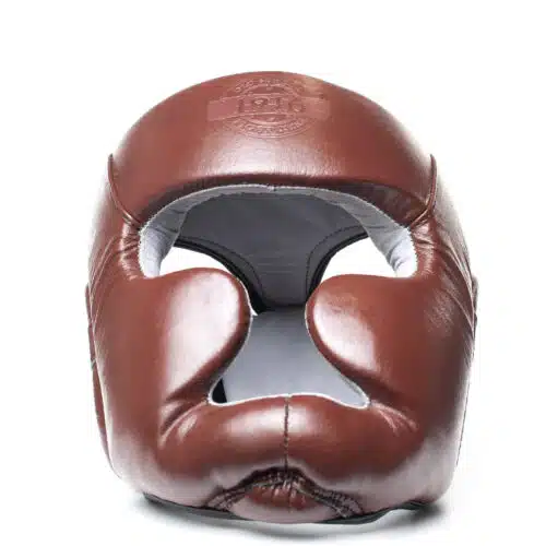1916 Fight Gear Hoofdbeschermer Leer Vintage bruin
