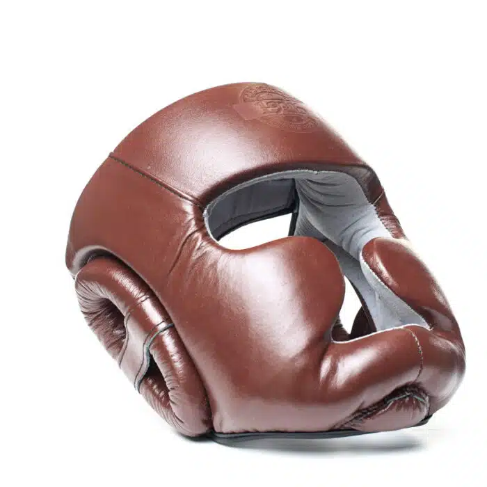 1916 Fight Gear Hoofdbeschermer Leer Vintage bruin