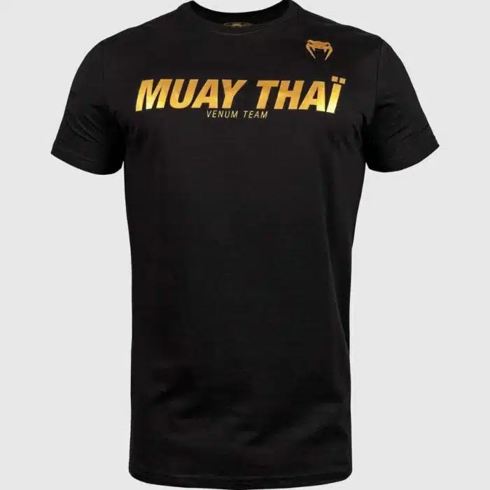 Venum shirt muay thai black/gold