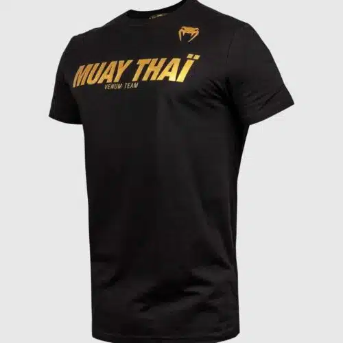 Venum shirt muay thai black/gold