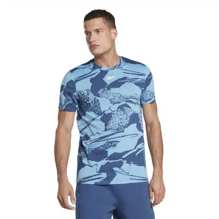 Reebok shirt wor aop blauw