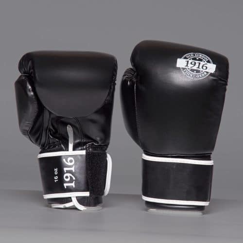 1916 Bokshandschoen Premium PU Zwart/Wit