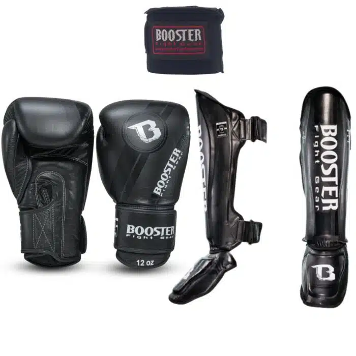 Booster kickboks set black foil