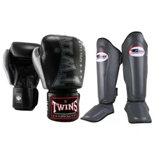 Twins kickboks set bgvl 8 zwartgrijs