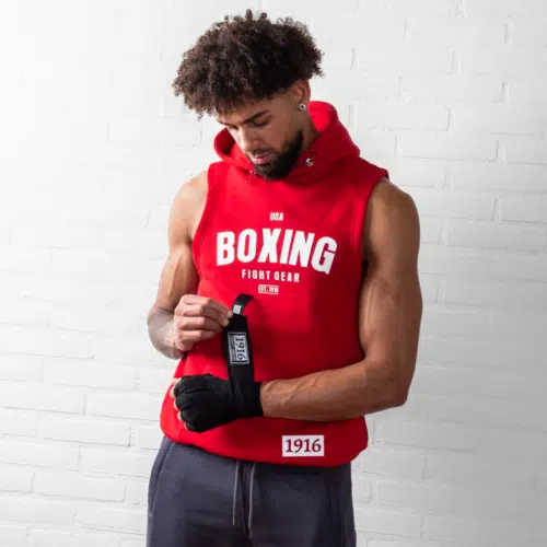 1916 Fight Gear Sleeveless Hoodie Red