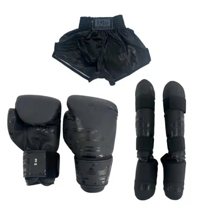 1916 Fight Gear Kickboks Set Youth Fighters Black