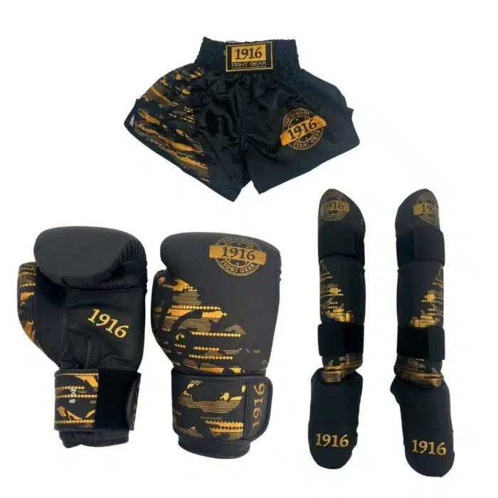1916 Fight Gear Kickboks Set Youth Fighters Gold