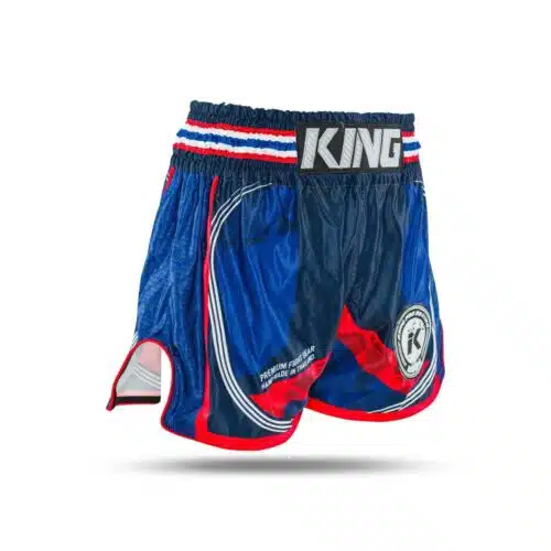 King pro boxing kickboksbroekje flag 2 blauw