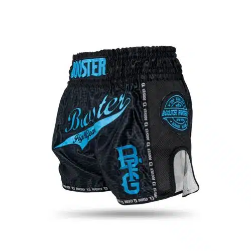Booster kickboksbroek Wave zwart/Blauw
