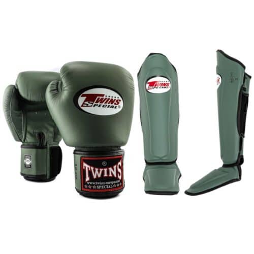 Twins kickboks set military green