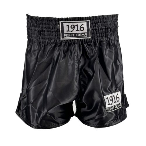 1916 fight gear kickboksbroek classic 2.0 zwart/wit