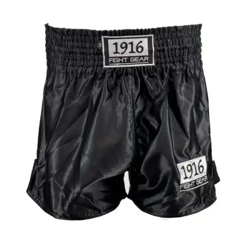 1916 fight gear kickboksbroek classic 2.0 zwart/wit