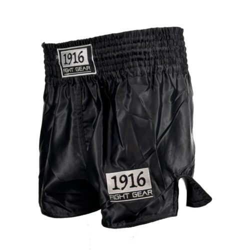 1916 fight gear kickboksbroek classic 2.0 zwart/wit