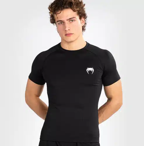 Venum Contender Heren Rashguard met korte mouwen - Zwart/Wit