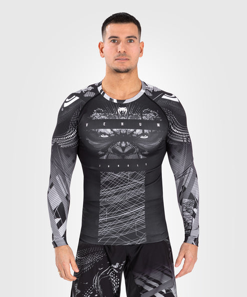 Venum Gorilla Jungle Rashguard Lange Mouwen - Zwart/Wit