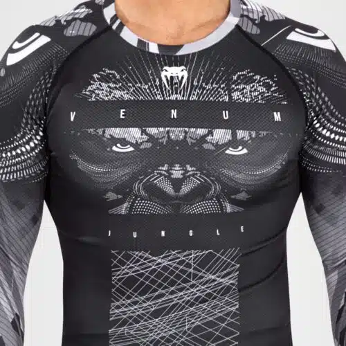 Venum Gorilla Jungle Rashguard Lange Mouwen - Zwart/Wit