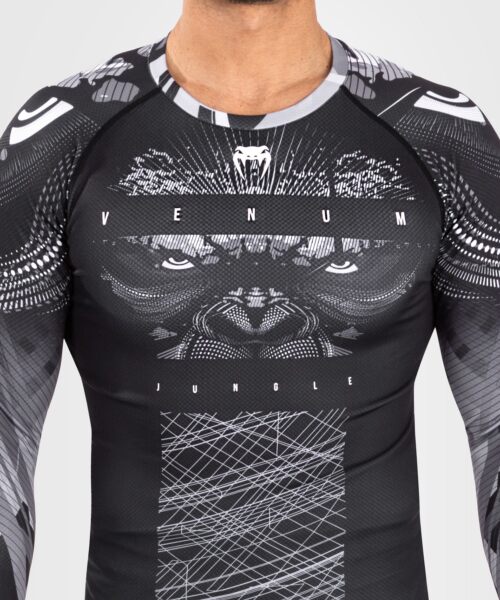 Venum Gorilla Jungle Rashguard Lange Mouwen - Zwart/Wit