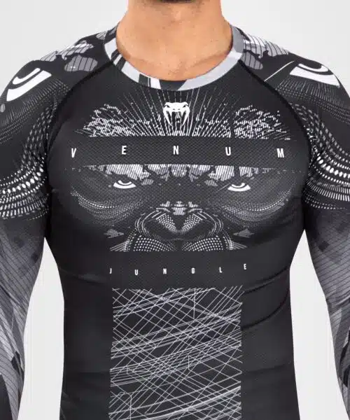 Venum Gorilla Jungle Rashguard Lange Mouwen - Zwart/Wit