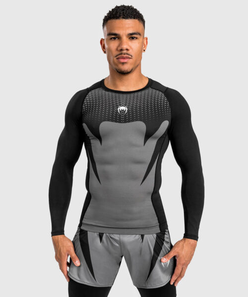 Venum Attack Heren Lange Mouwen Rashguard - Zwart/Grijs