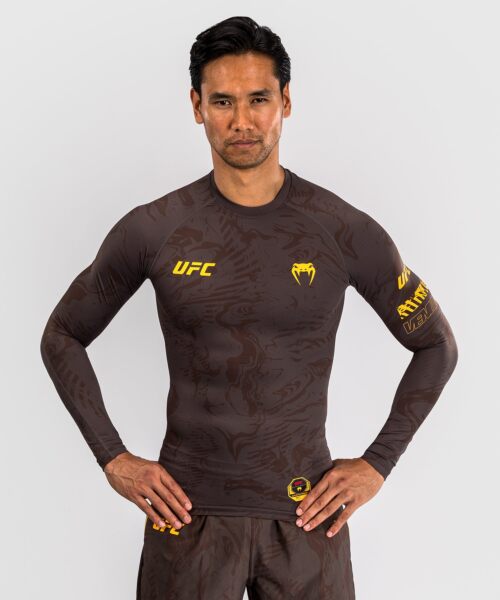 UFC Fusion by Venum Fight Week Performance Rashguard met Lange Mouwen voor Heren - Earthen Brown