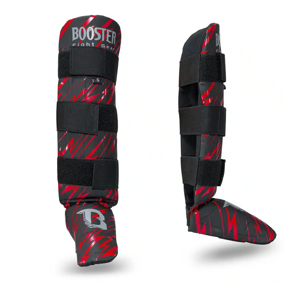 Booster scheenbeschermers combat serie kids rood