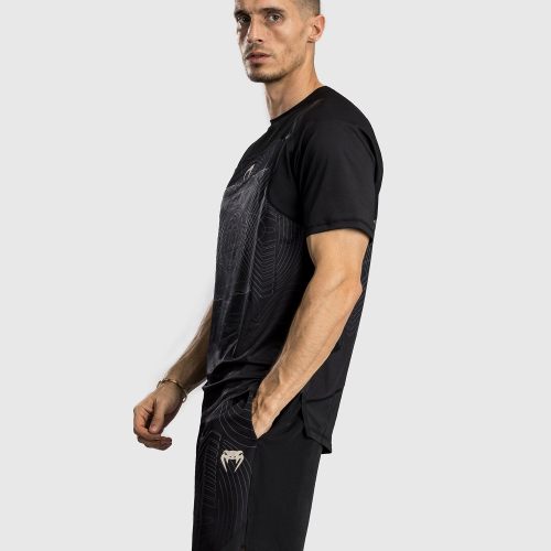 Venum G-Fit Air T-Shirt Heren Dry-Tech - Diepzwart / Woestijnzand