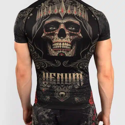 Venum Rashguard Short Sleeve Santa Muerte 5.0 Deep Black/Gold