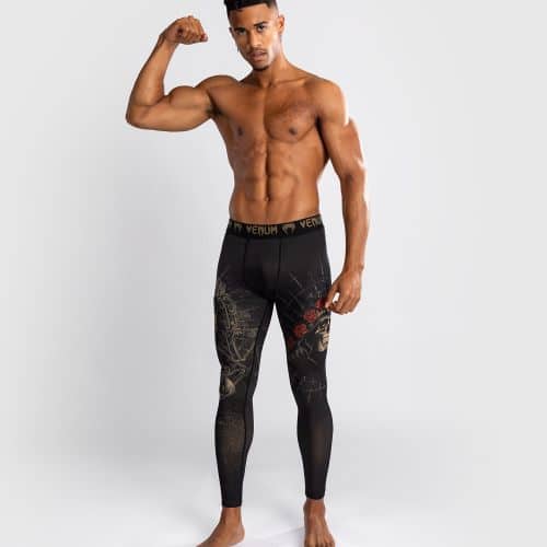 Venum Spats Santa Muerte 5.0 Deep Black/Gold