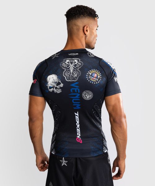 Venum X Tekken 8 Rashguard Short Sleeve Paul Phoenix Black/Blue
