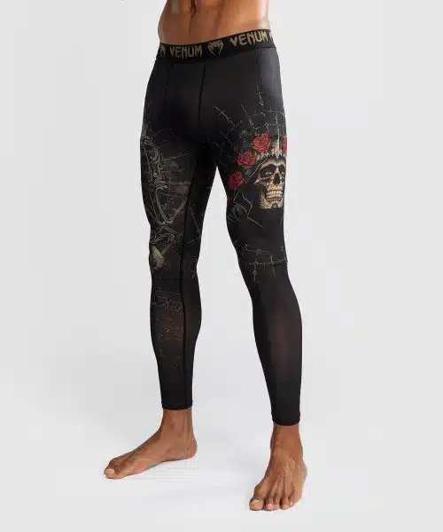 Venum Spats Santa Muerte 5.0 Deep Black/Gold