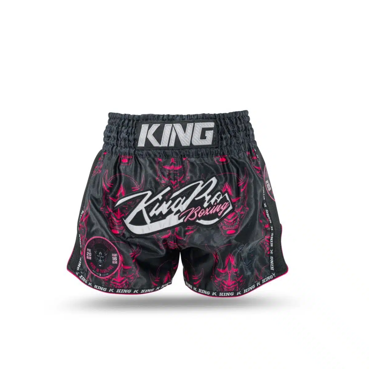 King Pro Boxing Kickboksbroek Devil 3 Black/Pink