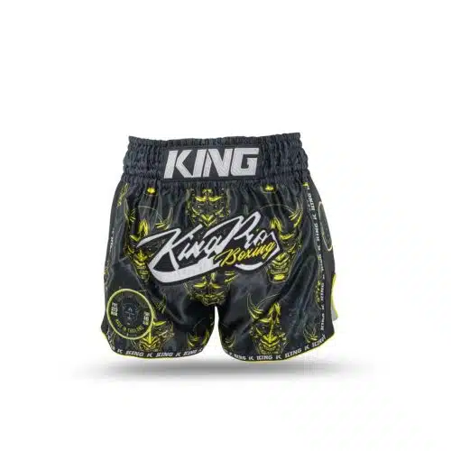 King Pro Boxing Kickboksbroek Devil 2 Black/Yellow