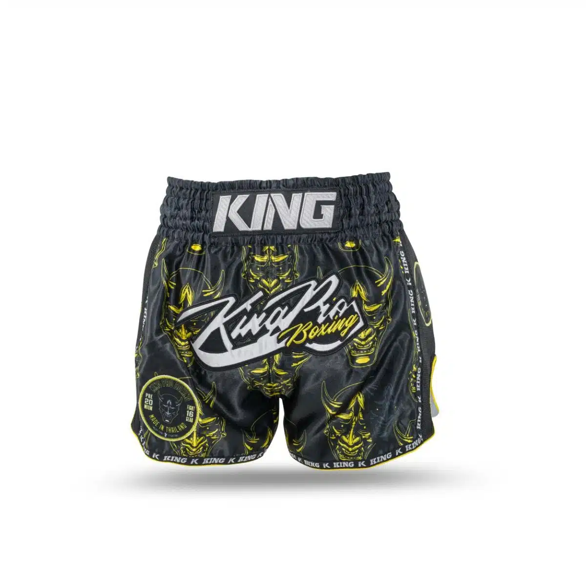 King Pro Boxing Kickboksbroek Devil 2 Black/Yellow