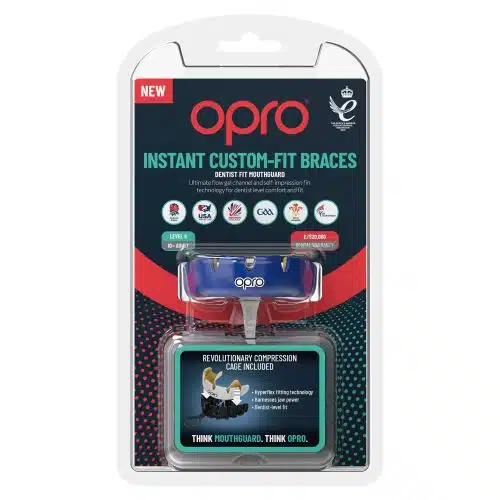 Opro Gebitsbeschermer Instant Custom Beugel Blauw/Goud