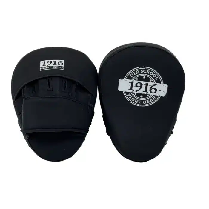 1916 Fight Gear coaching mitts pads pu black/white