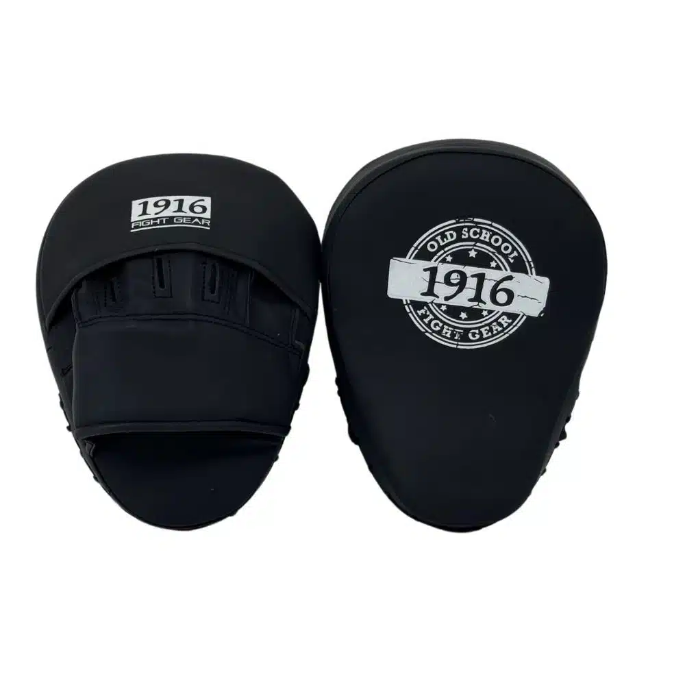1916 Fight Gear coaching mitts pads pu black/white