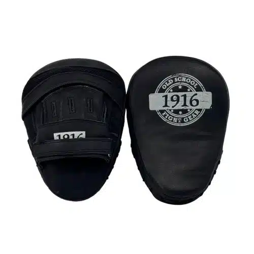 1916 Fight Gear Coaching Mitts Leather Black/White