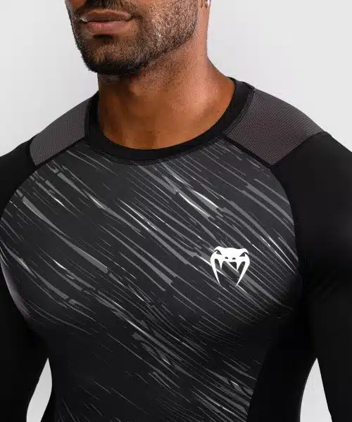 Venum Long Sleeve Rashguard Rapid Black/Storm Grey