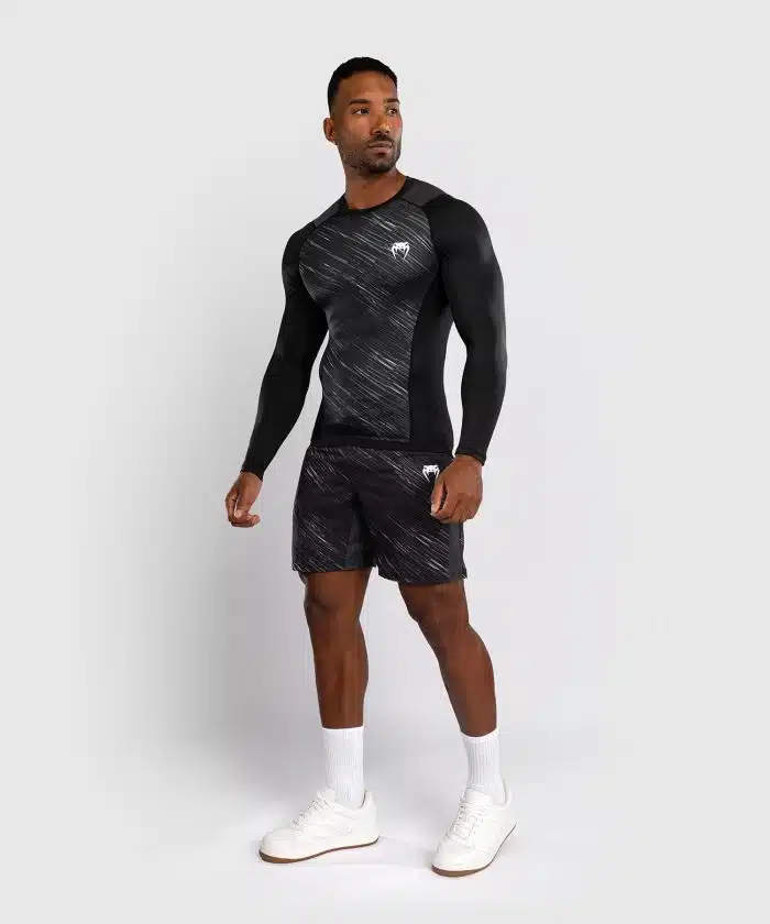 Venum Long Sleeve Rashguard Rapid Black/Storm Grey
