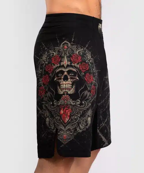 Venum Fight Short Santa Muerte 5.0 Deep Black/Gold