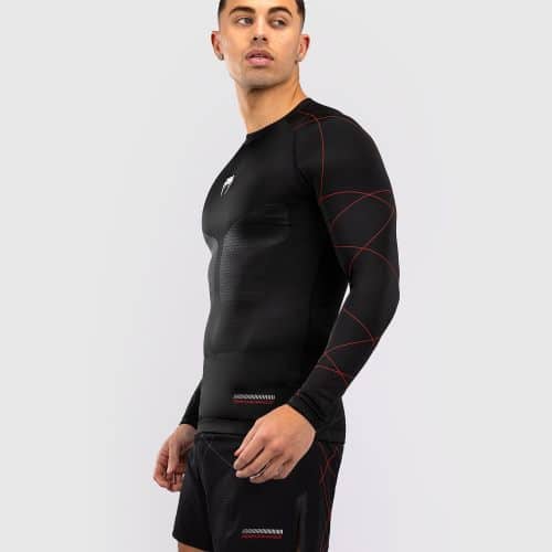 Venum Rashguard Long Sleeve Tactical XT Black/Fire Red