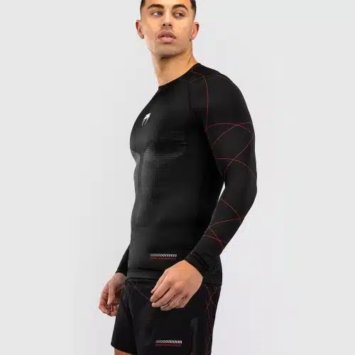 Venum Rashguard Long Sleeve Tactical XT Black/Fire Red