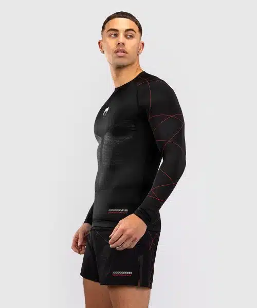 Venum Rashguard Long Sleeve Tactical XT Black/Fire Red