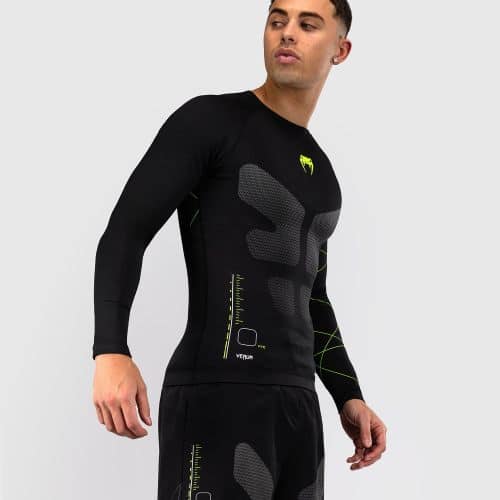 Venum Training Camp 4.0 Rashguard met lange mouwen - Zwart/Neon groen
