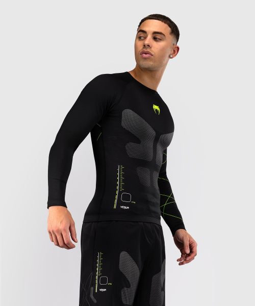 Venum Training Camp 4.0 Rashguard met lange mouwen - Zwart/Neon groen